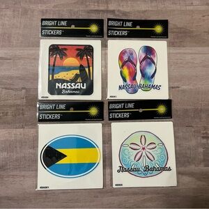 Nassau Bahamas 4pc Stickers – Waterproof Travel Decal For Cars, Electronics,Etc
